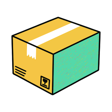 简约风格黄色包装盒矢量图素材