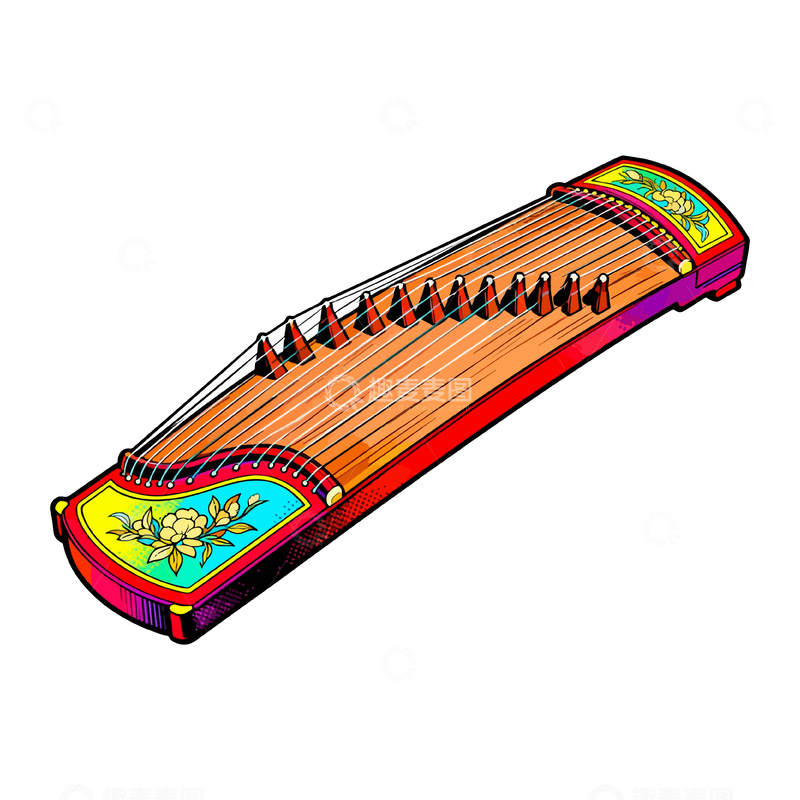 源文件下载【趣麦麦图】卡通风格乐器插图