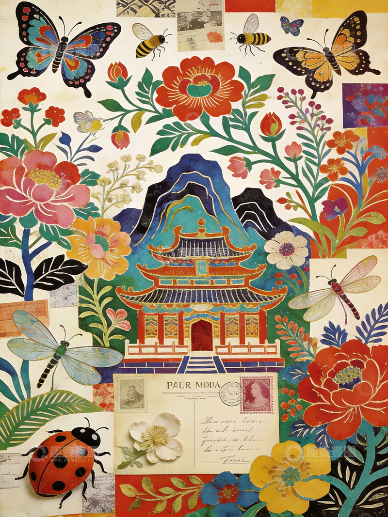 高清大图下载【趣麦麦图】春分民间美术剪纸3