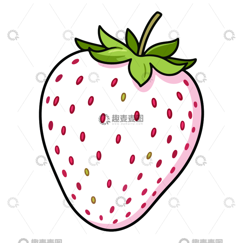 源文件下载【趣麦麦图】卡通风格草莓插画设计元素
