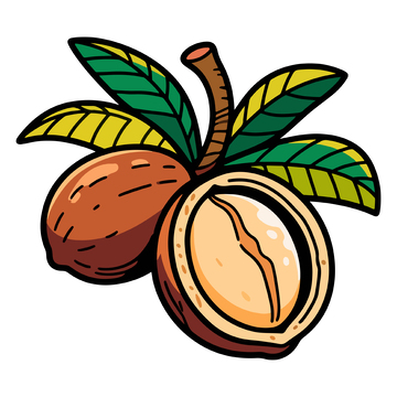 手绘坚果插画素材