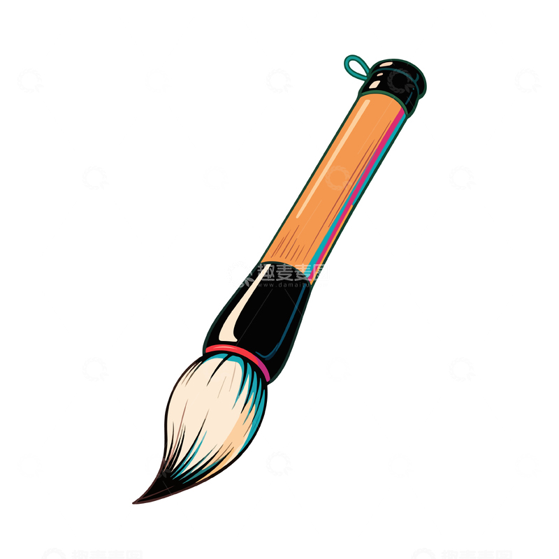 源文件下载【趣麦麦图】卡通风格画笔矢量插画