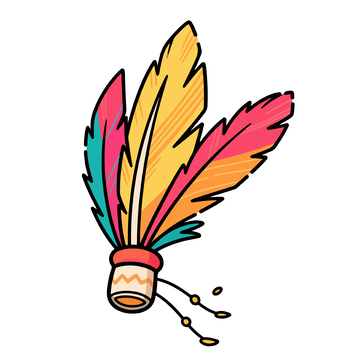 彩绘羽毛装饰图案素材