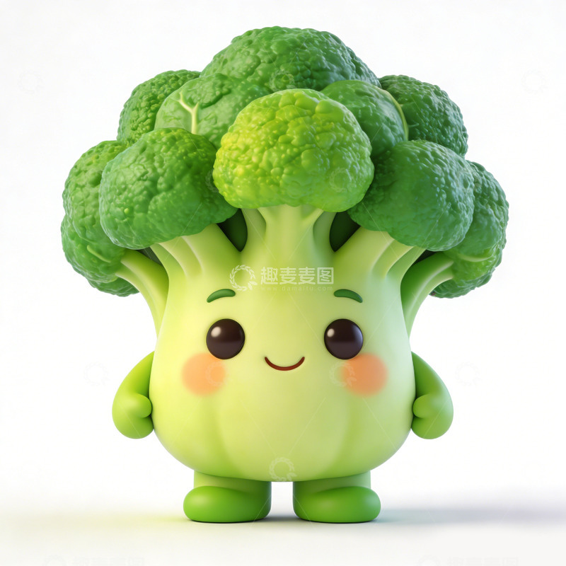 高清大图下载【趣麦麦图】卡通拟人化西兰花形象