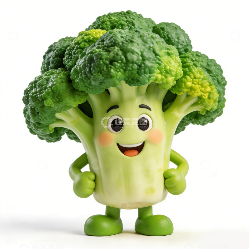 高清大图下载【趣麦麦图】卡通拟人西兰花形象设计