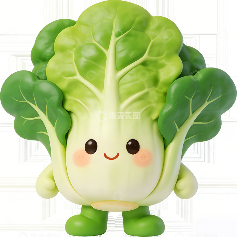 高清大图下载【趣麦麦图】可爱卡通青菜形象设计