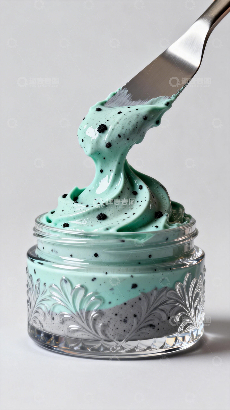 高清大图下载【趣麦麦图】薄荷绿奶油质感摄影