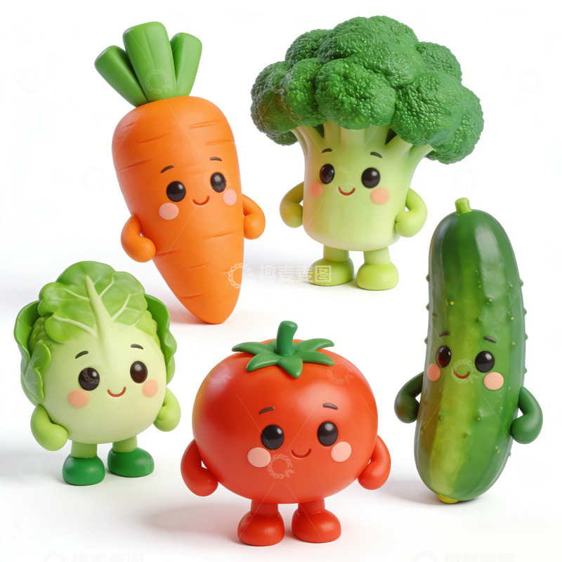 高清大图下载【趣麦麦图】卡通蔬菜玩具