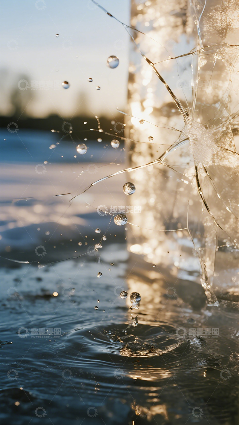 高清大图下载【趣麦麦图】冬日冰凌水滴美景