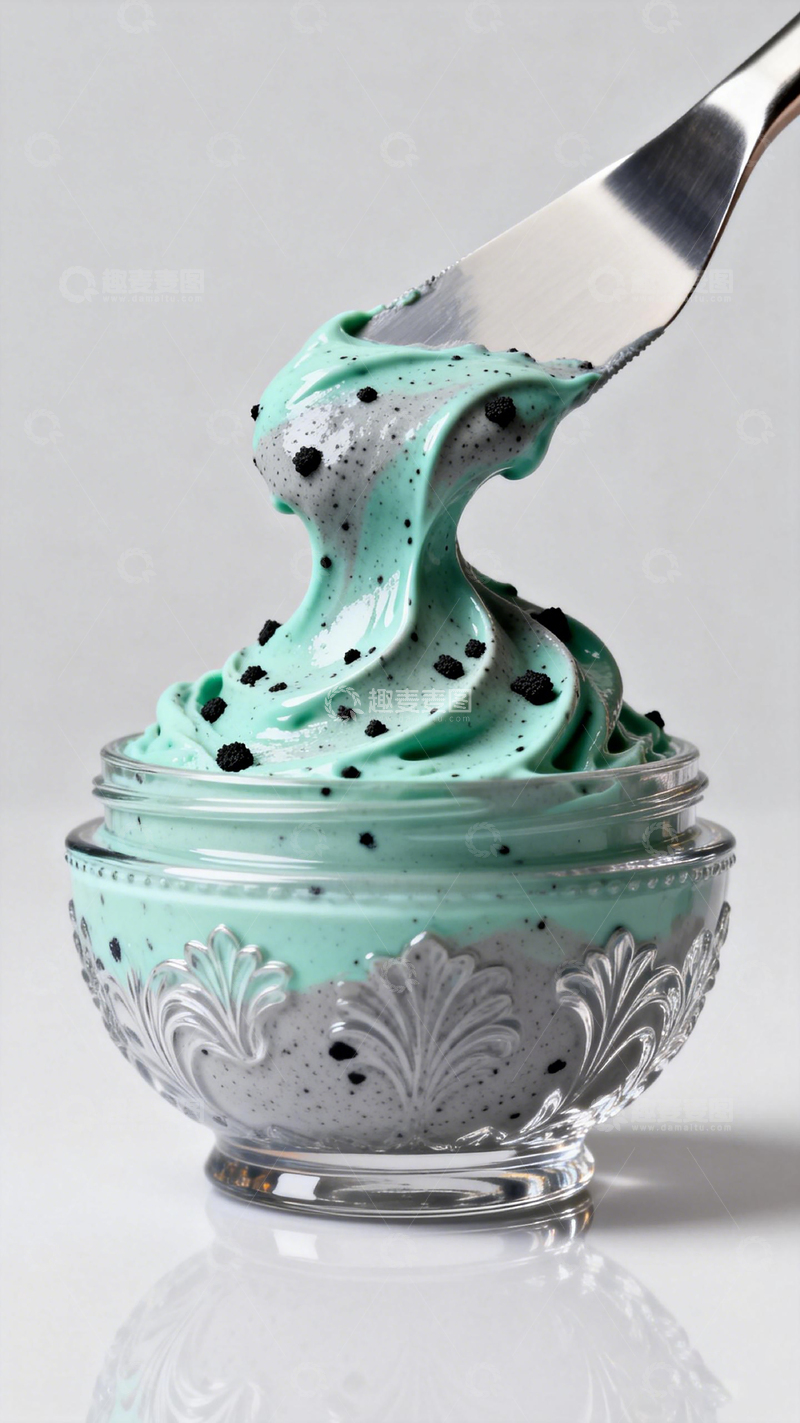 高清大图下载【趣麦麦图】薄荷冰淇淋美味甜点摄影