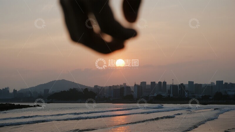 高清大图下载【趣麦麦图】黄昏城市剪影