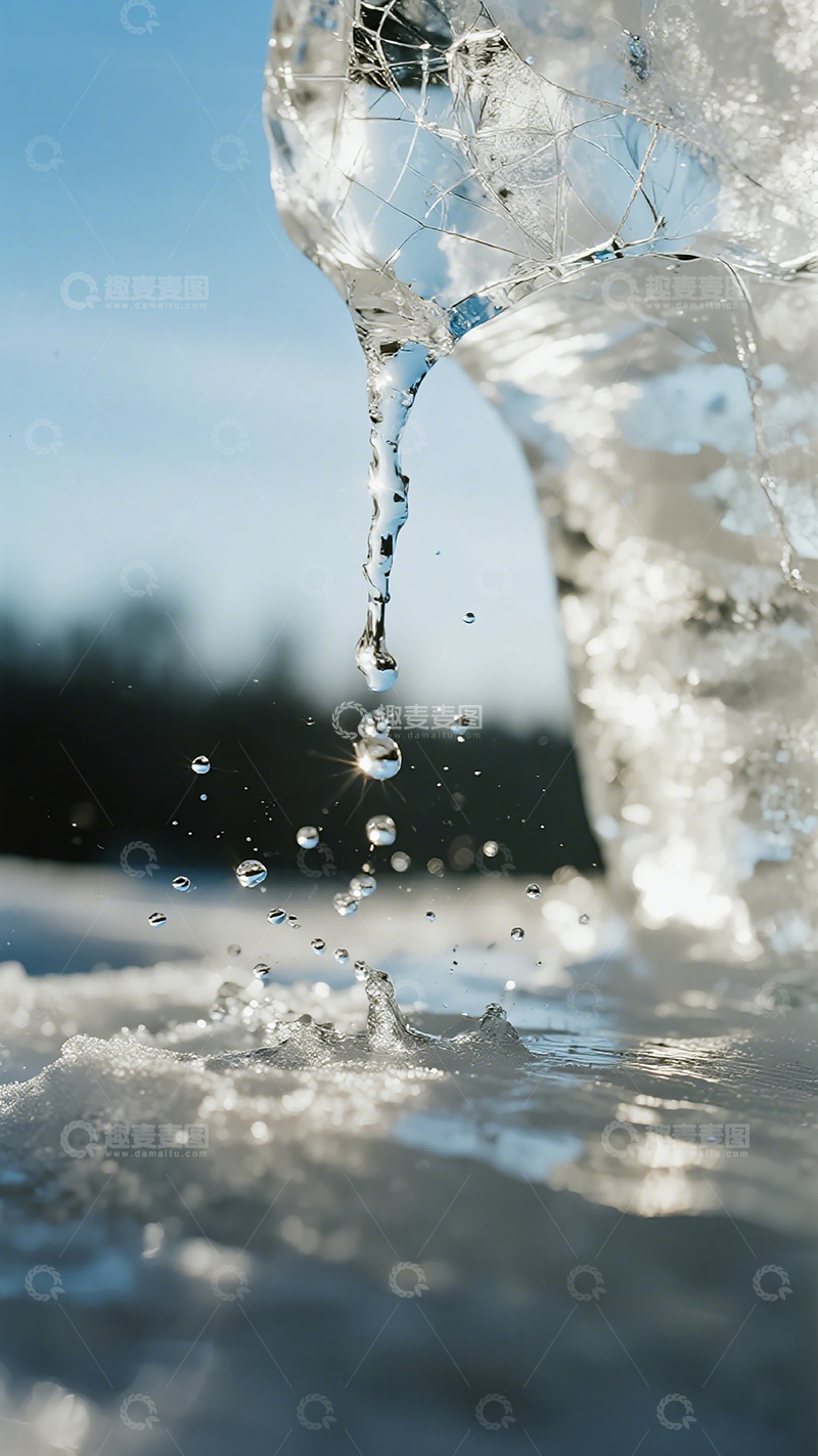 高清大图下载【趣麦麦图】冰滴冬日美景摄影图片