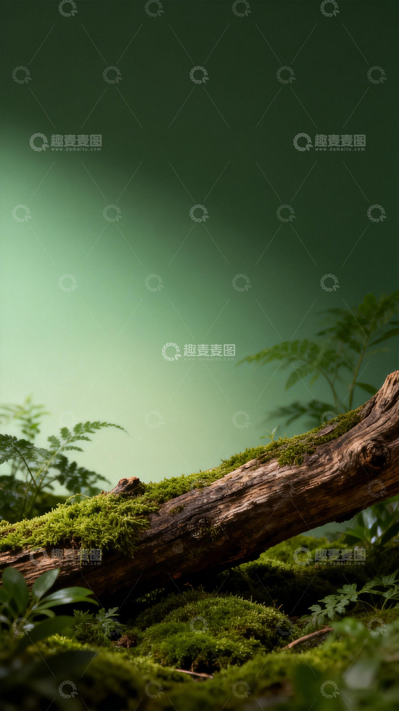 高清大图下载【趣麦麦图】森林苔藓枯木摄影