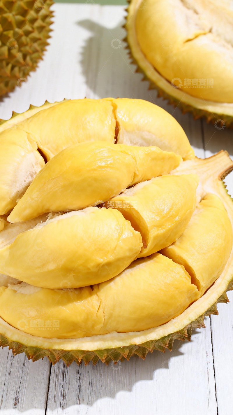高清大图下载【趣麦麦图】新鲜榴莲特写水果摄影