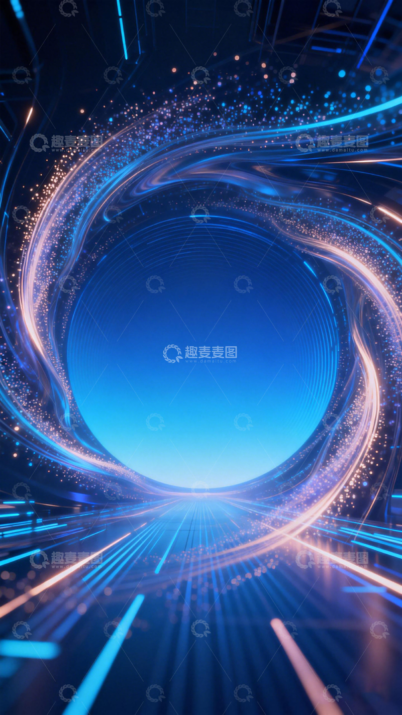 高清大图下载【趣麦麦图】科技感隧道空间视觉