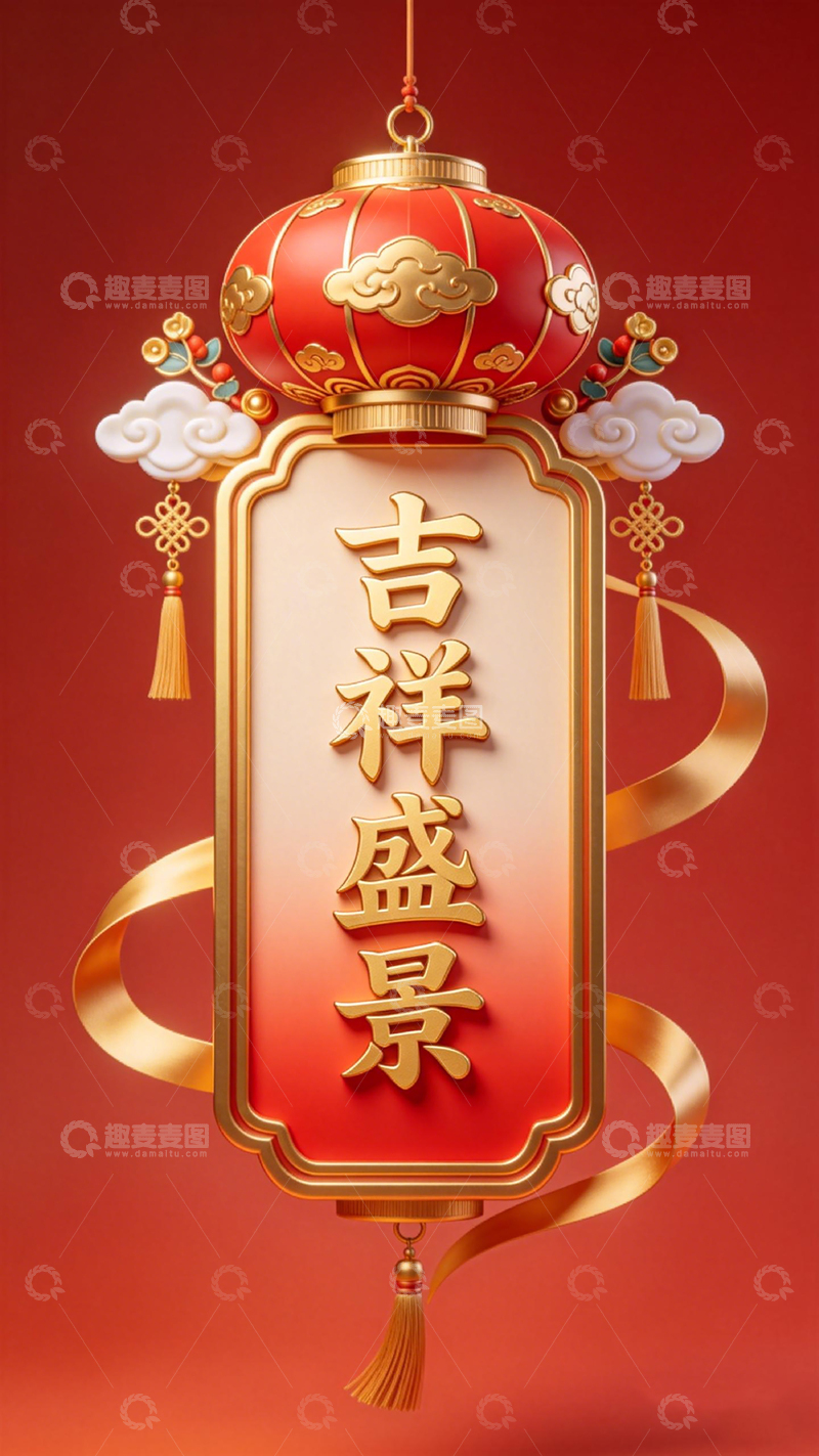 高清大图下载【趣麦麦图】吉祥盛景装饰图案设计