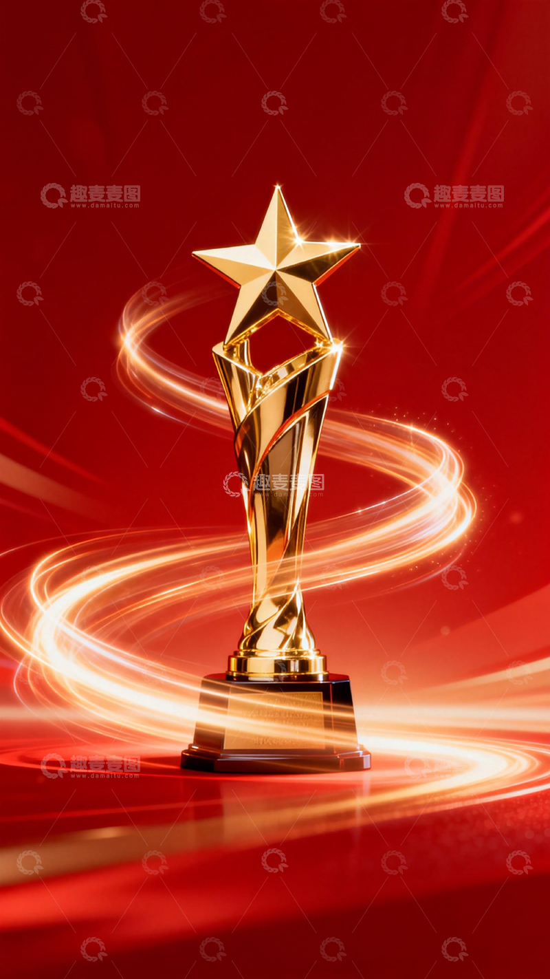 高清大图下载【趣麦麦图】星光闪耀奖杯荣誉展示
