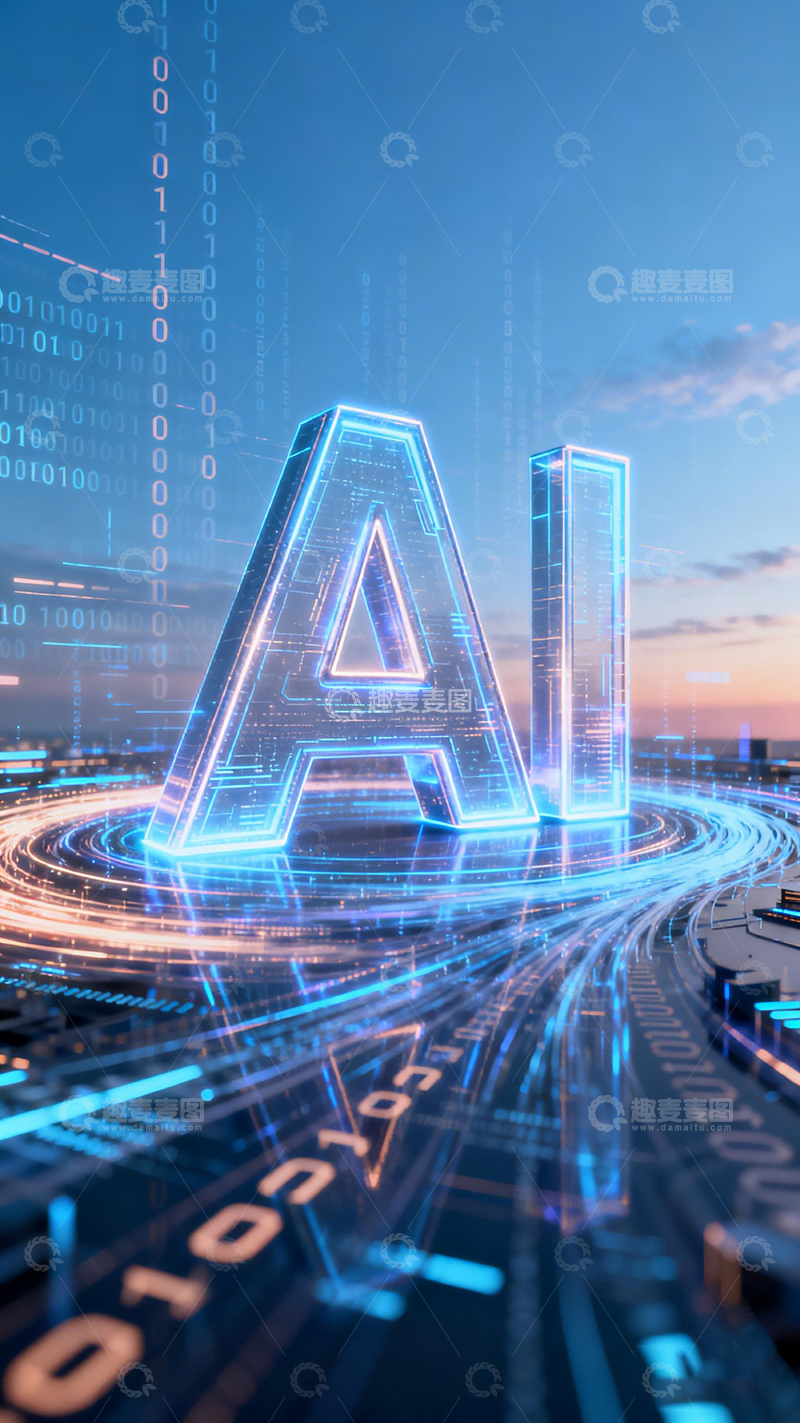 高清大图下载【趣麦麦图】未来科技AI城市视觉