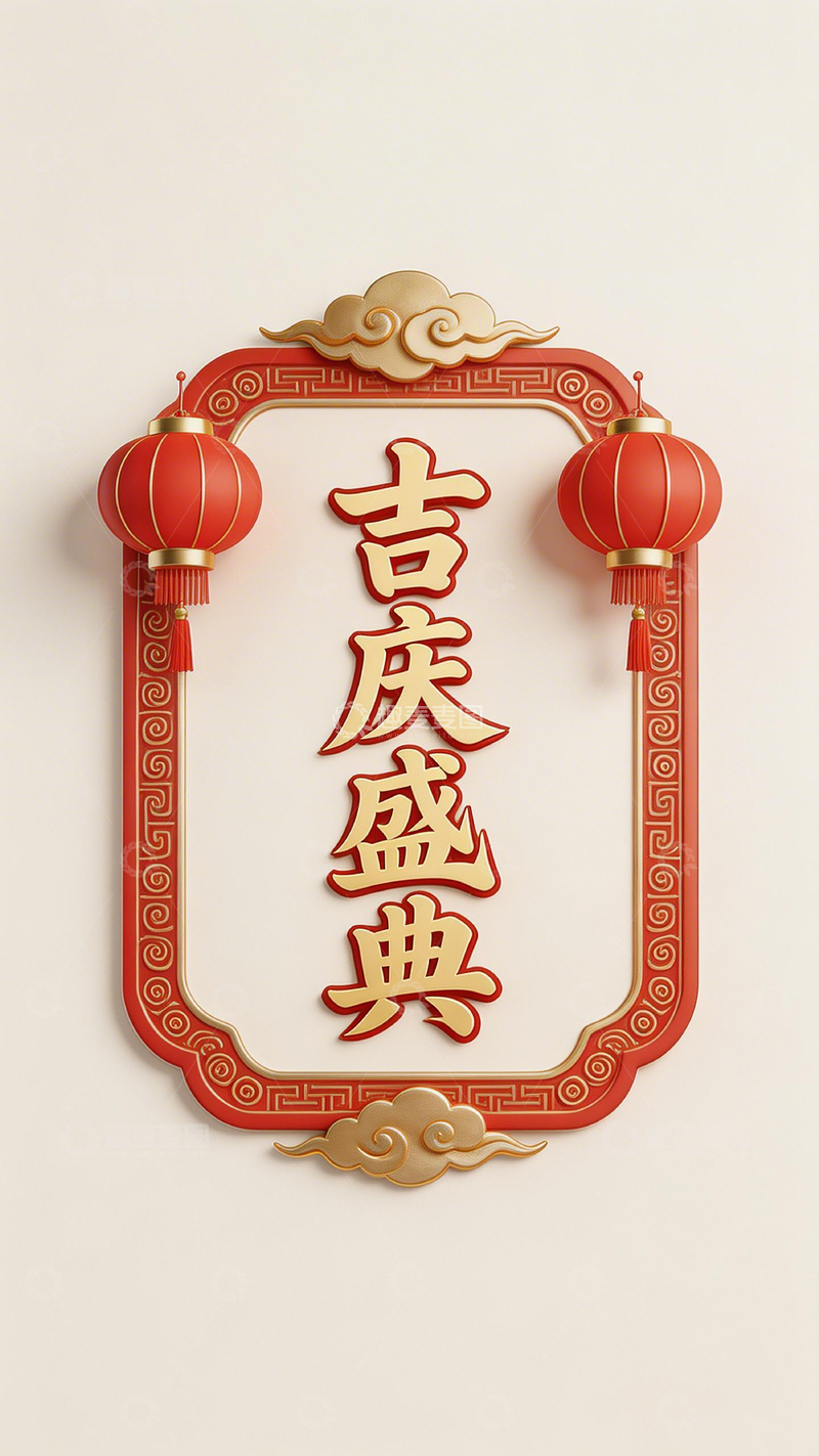 高清大图下载【趣麦麦图】吉庆盛典喜庆装饰图案设计素材