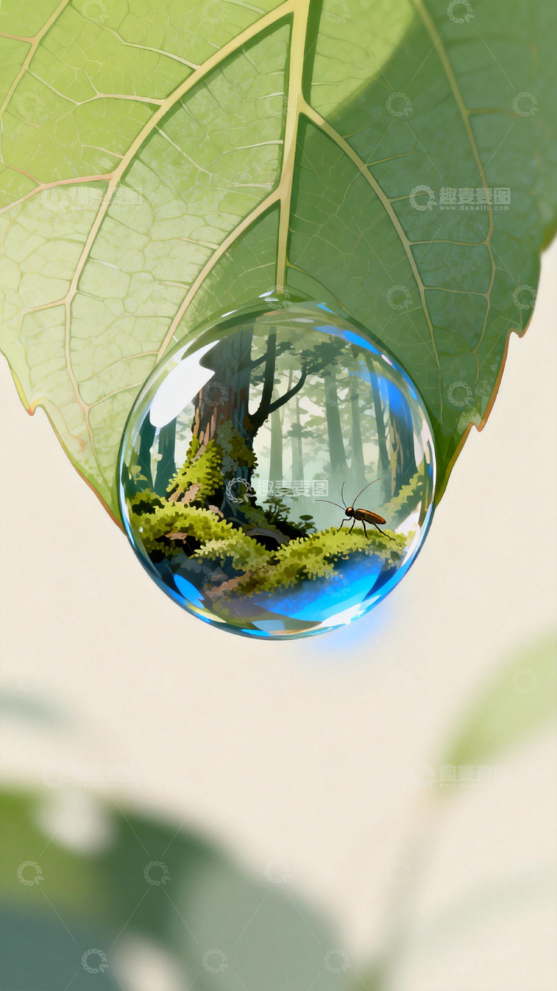 高清大图下载【趣麦麦图】水晶球森林微景观