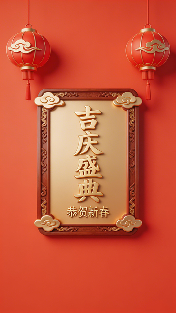 喜庆盛典恭贺新春装饰画