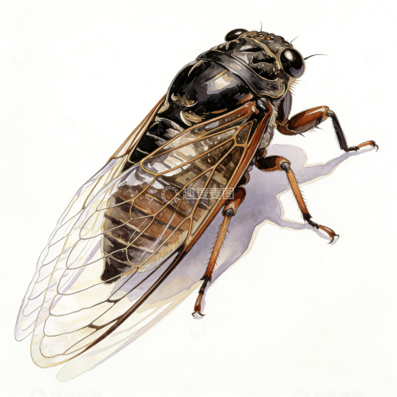 高清大图下载【趣麦麦图】精致昆虫绘画素材