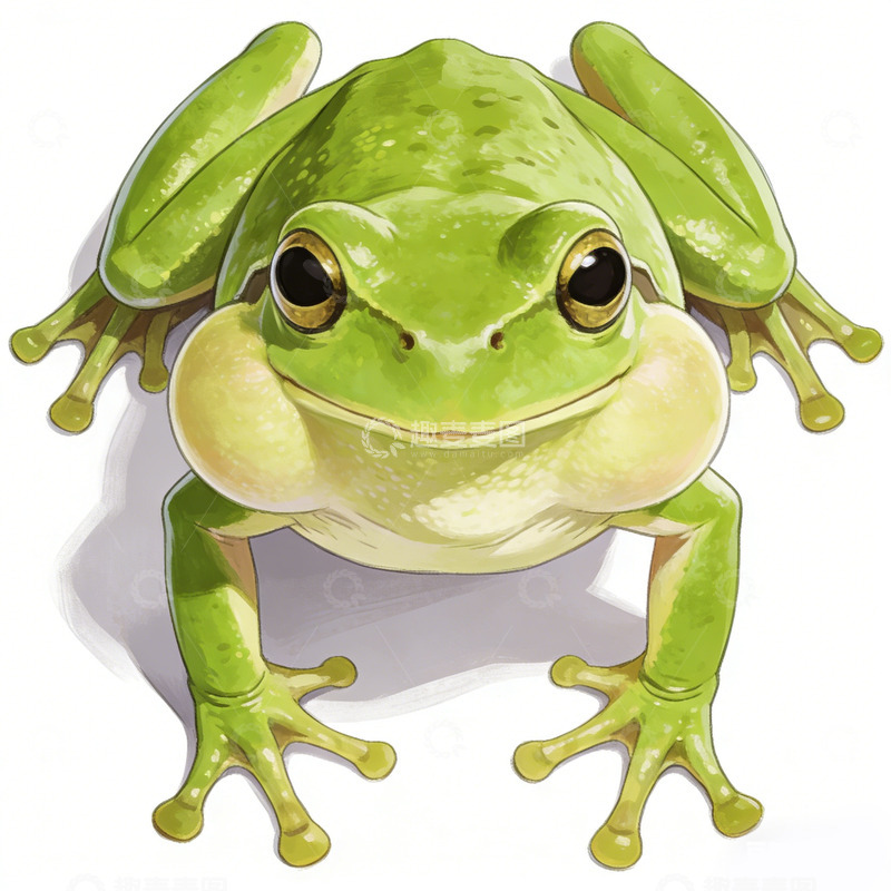 高清大图下载【趣麦麦图】青蛙插画设计素材