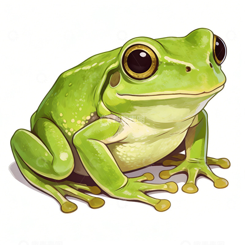 高清大图下载【趣麦麦图】卡通青蛙插画素材
