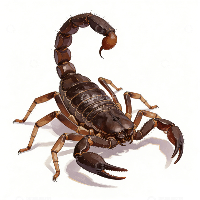 高清大图下载【趣麦麦图】写实蝎子插画艺术素材