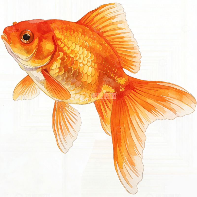高清大图下载【趣麦麦图】金鱼的绘画艺术