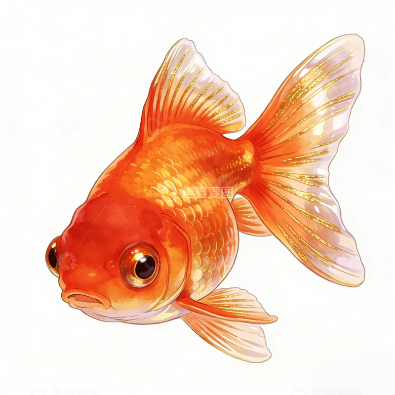 高清大图下载【趣麦麦图】金鱼的绘画素材