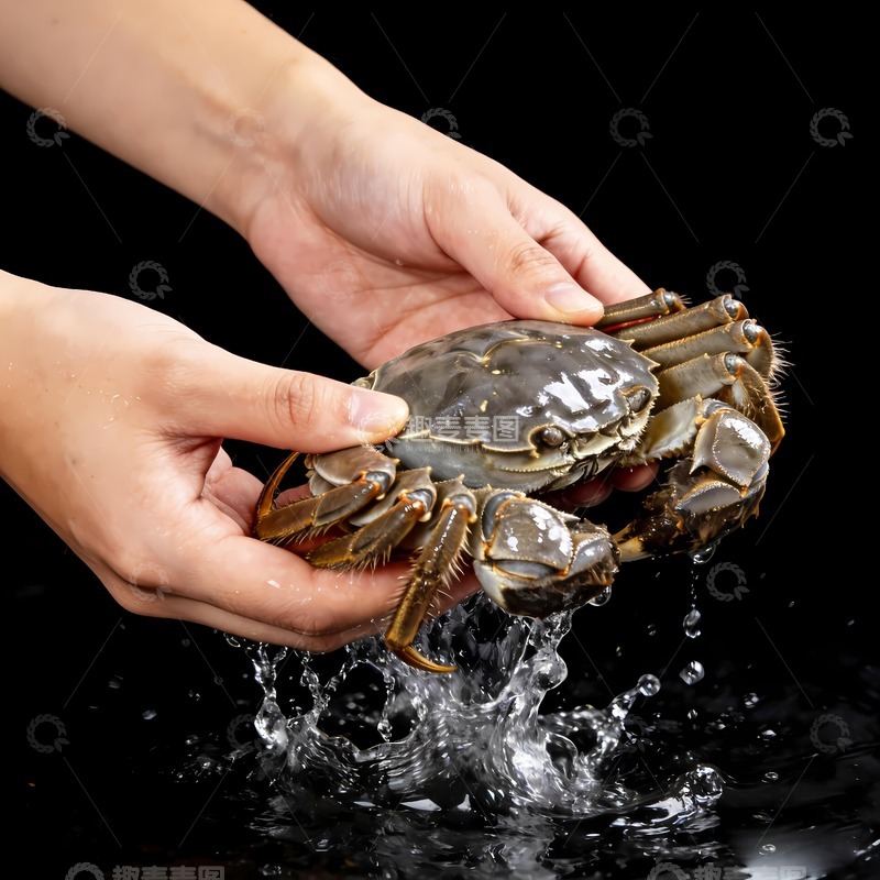 高清大图下载【趣麦麦图】螃蟹阳澄湖大闸蟹8