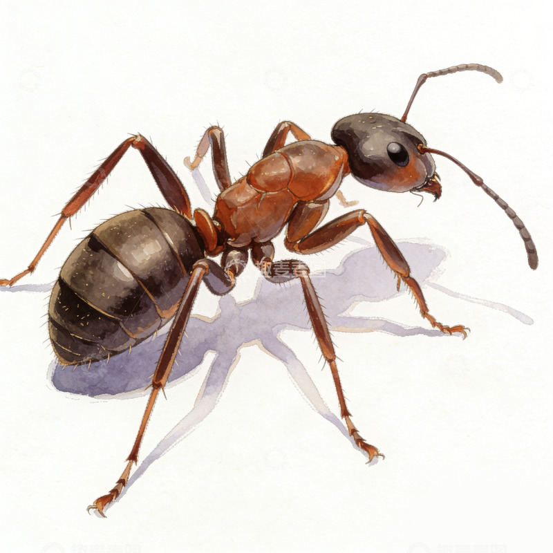 高清大图下载【趣麦麦图】写实蚂蚁昆虫插画素材