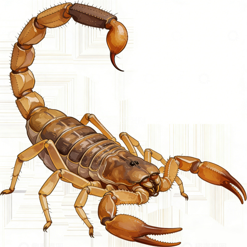 高清大图下载【趣麦麦图】手绘蝎子插画素材