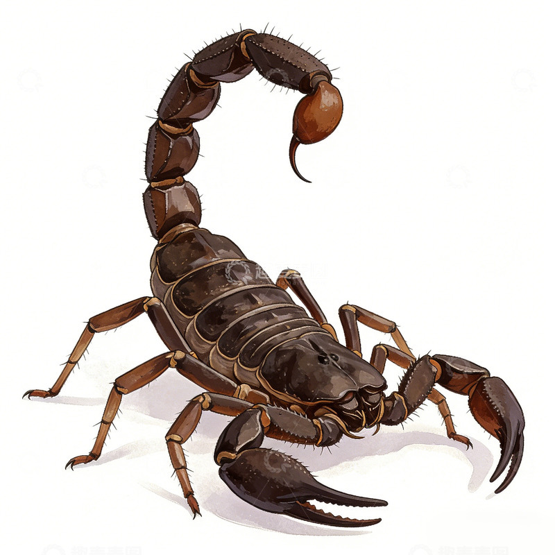 高清大图下载【趣麦麦图】写实蝎子昆虫插画艺术画