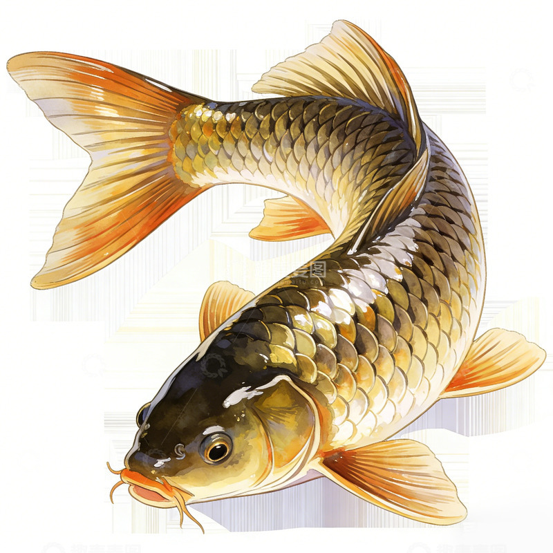 高清大图下载【趣麦麦图】精美锦鲤插画艺术图赏