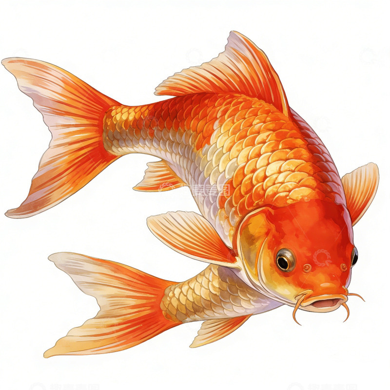 高清大图下载【趣麦麦图】写实金鱼绘画作品