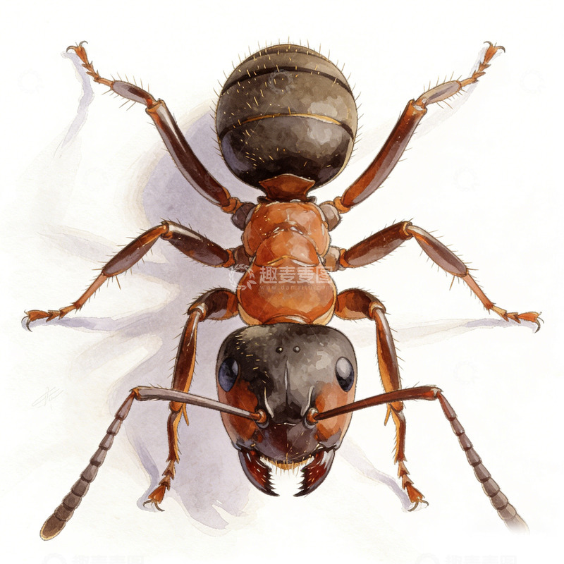 高清大图下载【趣麦麦图】蚂蚁特写插画素材