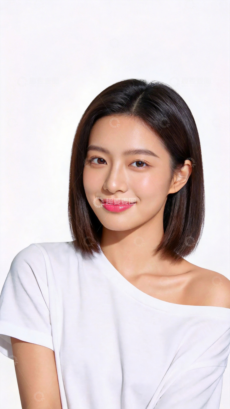 高清大图下载【趣麦麦图】简约风女性肖像摄影素材