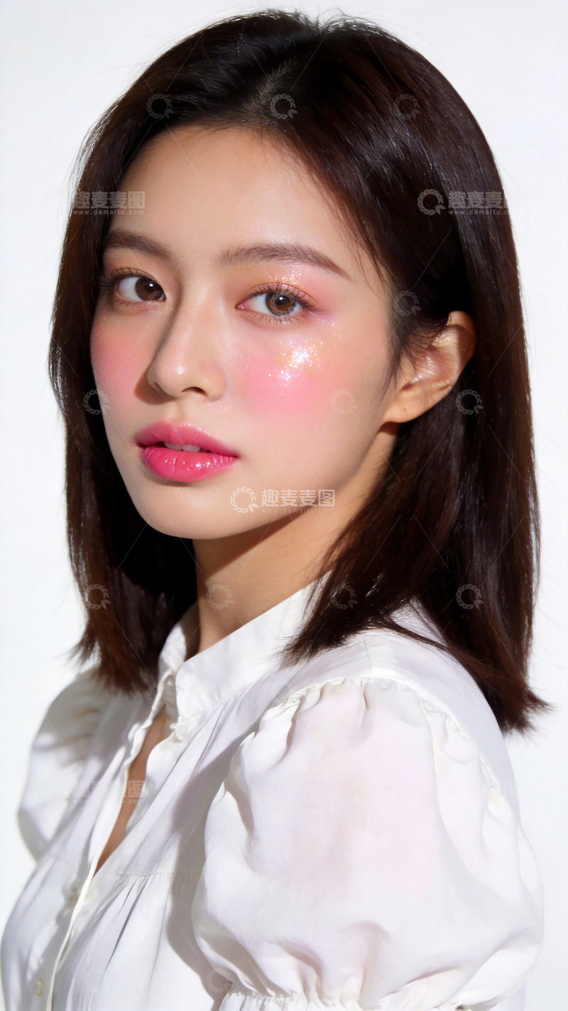 高清大图下载【趣麦麦图】清新妆容女性肖像摄影