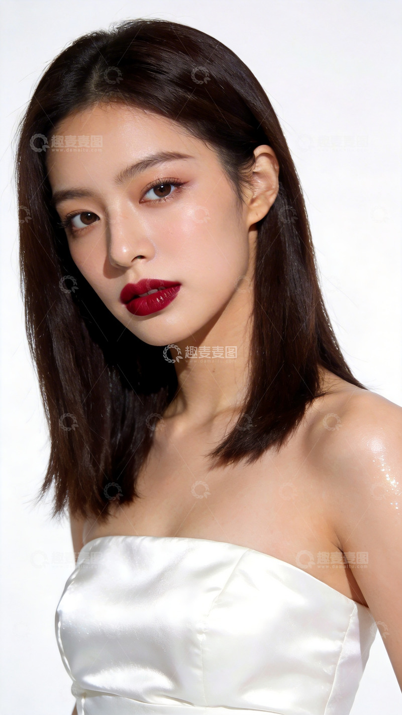 高清大图下载【趣麦麦图】时尚女性白裙写真