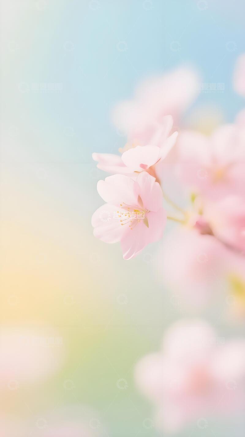 高清大图下载【趣麦麦图】粉色樱花浪漫唯美背景素材