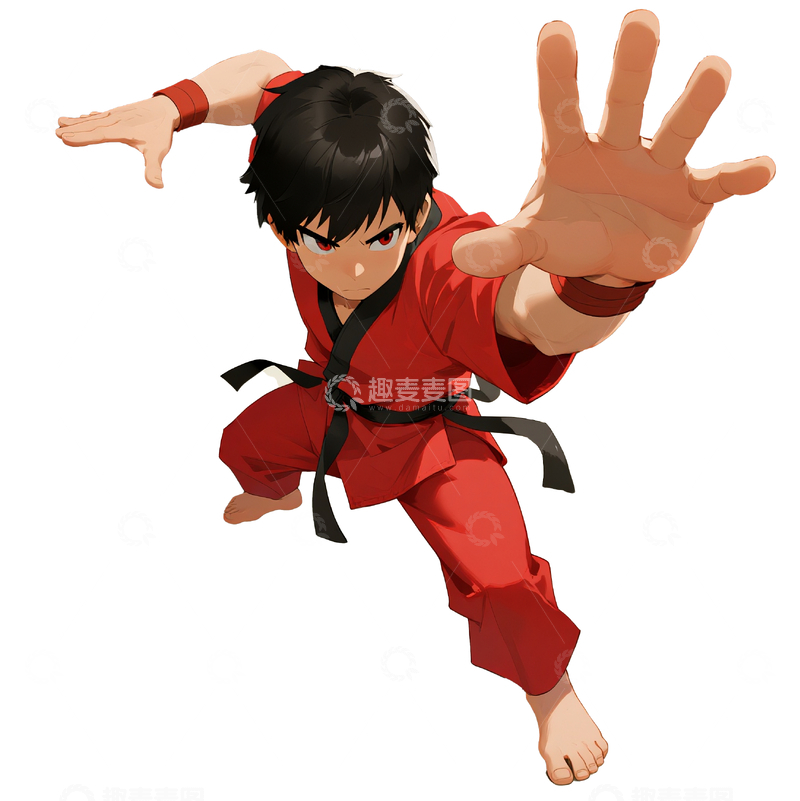 源文件下载【趣麦麦图】卡通功夫小子2