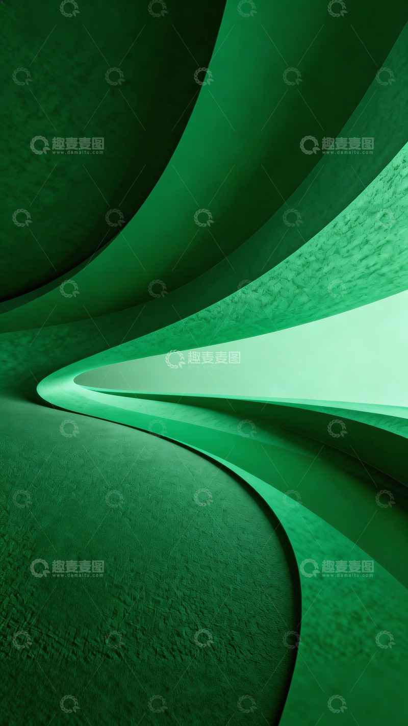 高清大图下载【趣麦麦图】抽象概念绿色海报背景1