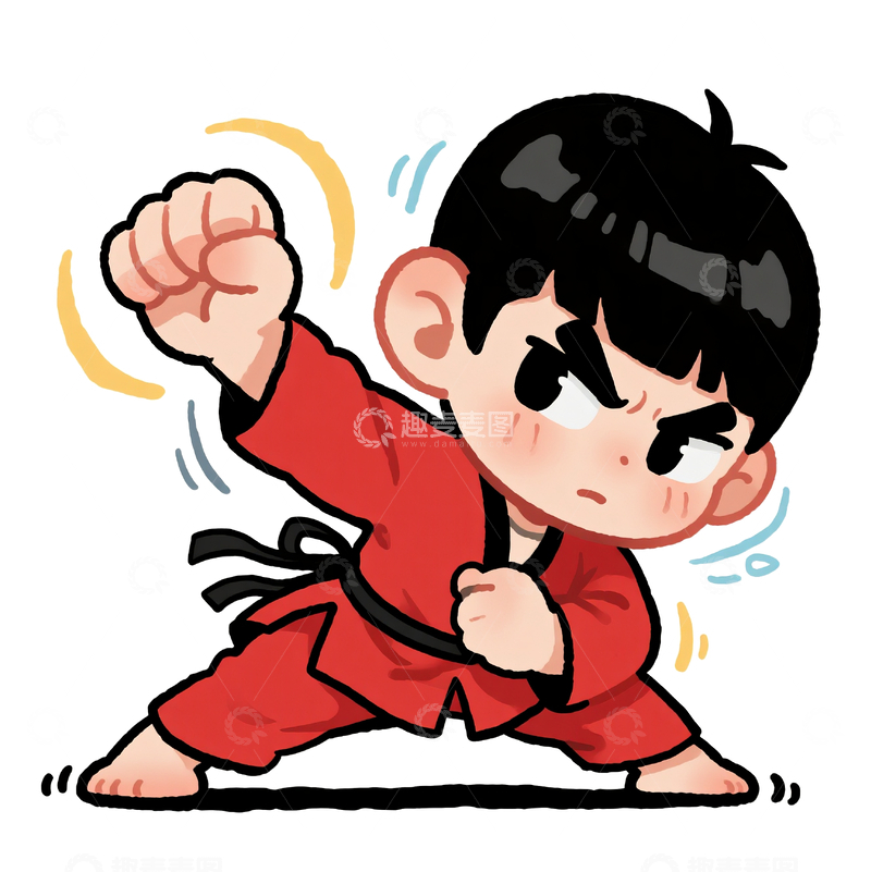 源文件下载【趣麦麦图】卡通功夫小子3