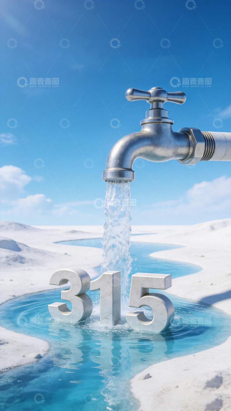 高清大图下载【趣麦麦图】水龙头数字创意图