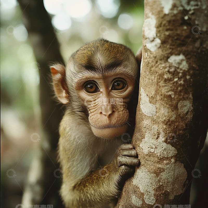 高清大图下载【趣麦麦图】神秘森林中的隐秘守护者