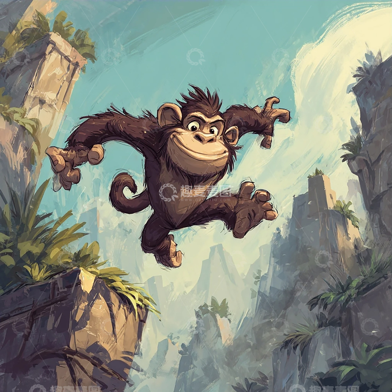 高清大图下载【趣麦麦图】灵动森林巨猿的冒险奇旅