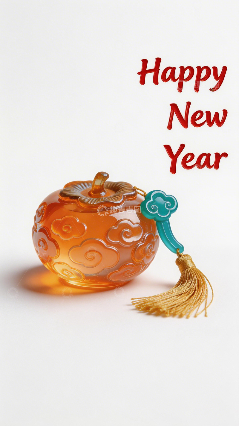 高清大图下载【趣麦麦图】新年祝福苹果装饰图案