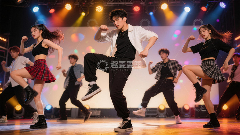 高清大图下载【趣麦麦图】舞台舞蹈青春活力表演秀